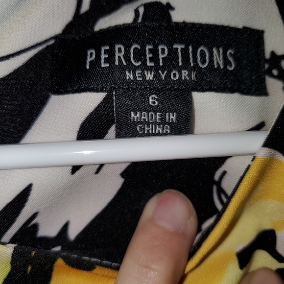 Perceptions Flower Print Dress with Sweater Cover - Picture 5 of 6